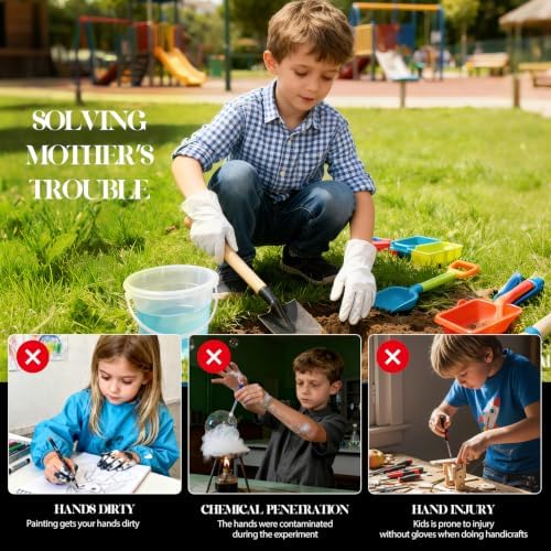 Kids Disposable Gloves, 5-Mil Safe White Nitrile, XS, 50Ct