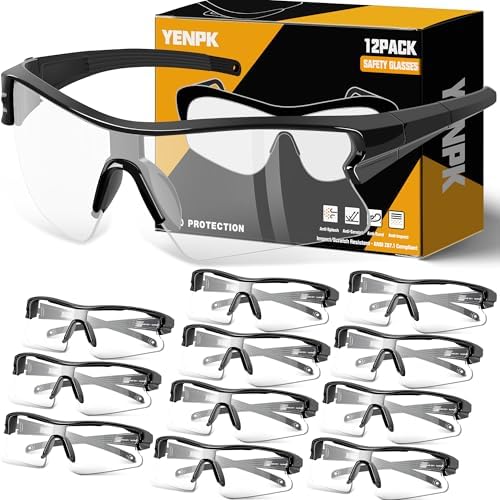 Safety Glasses for Men, Anti Scratch & UV Protection Work Glasses