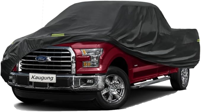 Kaugung 7 Layers Truck Cover Waterproof Custom Fit Ford F150 SuperCab 6.5ft Bed from 2004 to 2025, 7 Layers Heavyweight Pickup Car Cover Outdoor Indoor Sun UV Rain Snow Wind Protection.