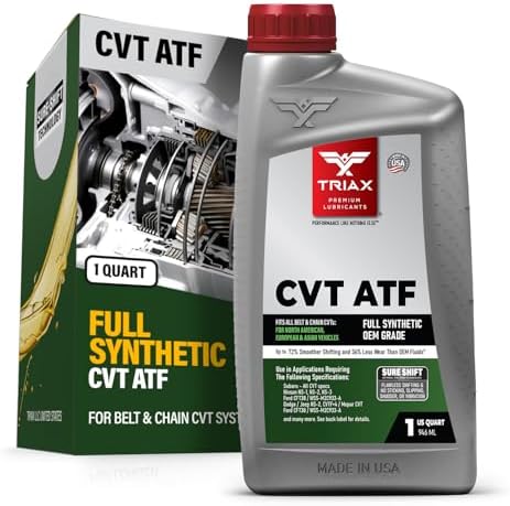 TRIAX CVT ATF – Universal Full Synthetic CVT Transmission Fluid (Green) – for Nissan NS-3, NS-2, Subaru CVTF-II, Honda HCF-2, Toyota CVT FE & Many More (1 Quart)