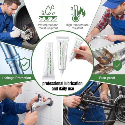 MTLEE 20g Multi Purpose Synthetic Grease Waterproof Dielectric High Temp Resistant for Door Hinges Tracks 3D Printers Marine Reels Bearings Joints