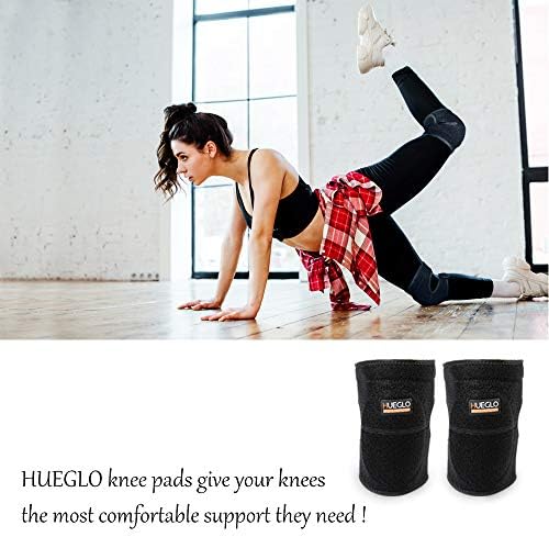 HUEGLO Dance Volleyball Knee Pads for Women,Soft Cushion for Work,Medium