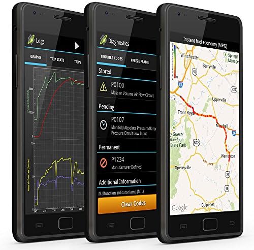 OBDLink LX Bluetooth 3.0 OBD2 Adapter for Motoscan, Torque, Hybrid Assistant (Android Only), OBD II Diagnostic Scanner