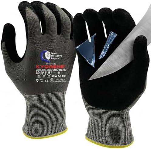Quest Cut Resistant Work Gloves, ANSI A1, Medium, Case of 72