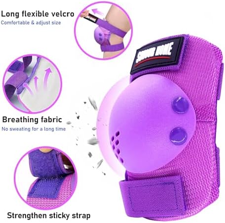 Kids Protective Gear Knee Pads Elbow Pads & Wrist Guards for Roller Skating