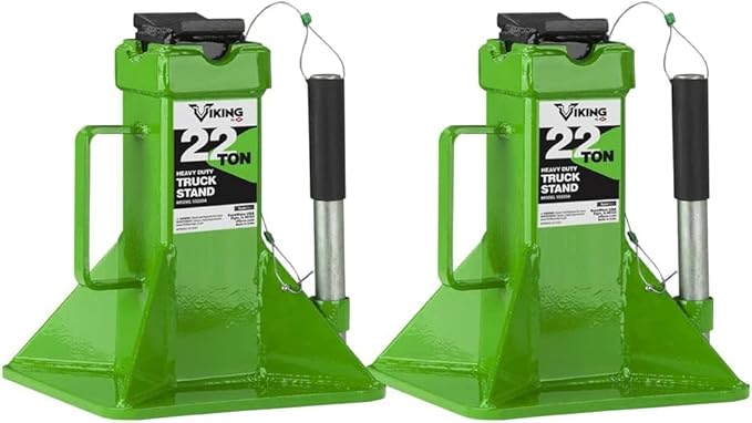 AFF Viking 22 Ton Safety Stand Set - Pin Style Jack Stands for Trucks, Trailers & Heavy Equipment - Super Duty - Pair