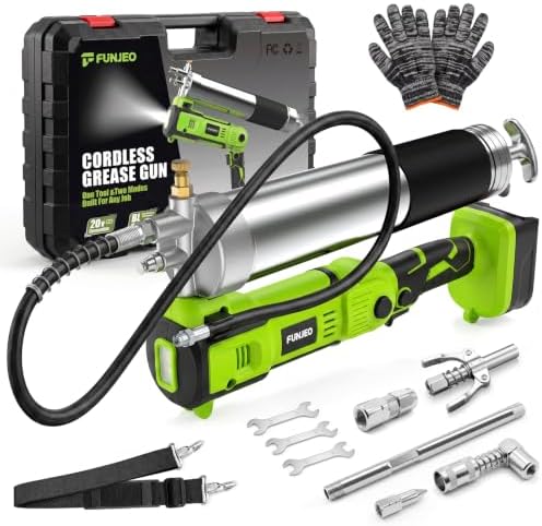 Cordless Grease Gun Compatible with De-Walt 20V Battery, 2-in-1 Design