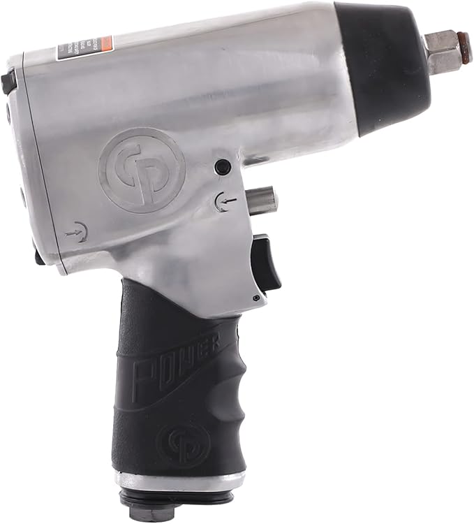 Chicago Pneumatic CP734H - 1/2 Inch Air Impact Wrench, Pistol Handle, Max Torque Reverse Output 425 ft. lbf / 576 Nm, 9,500 RPM, Pin Clutch, Industrial Tool, Automotive