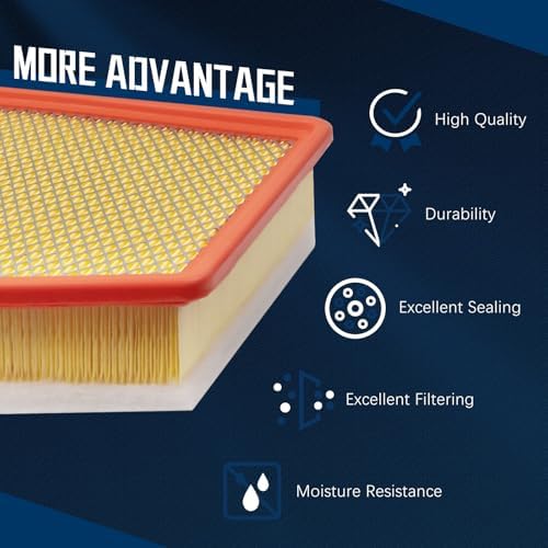 CA12404 84121217 Engine Air Filter Compatible With 2019-2022 Chevy Silverado 1500/Silverado 1500 LTD/Tahoe/Suburban,GMC Sierra 1500/Sierra 1500 LTD/Yukon/Yukon XL,Cadillac Escalade
