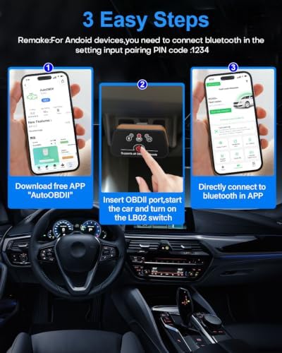 Bluetooth OBD2 Scanner Wireless Car Diagnostic Tool for iOS & Android