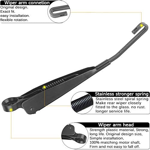 AUTOBOO Replacement for 2010-2018 Cadillac SRX, 2010-2014 CTS Rear Window Windshield Back Wiper Blade Arm Cover Assembly - Part NO. 20825881 25937776, Blade 12 inch