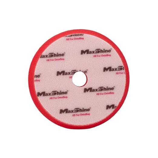Maxshine 5” Universal High Pro Finishing Foam Pad – Compatible with DA & Rotary Polishers – Professional Detailing Pad for High-Gloss Finishing – Washable & Reusable – Hook & Loop Backing