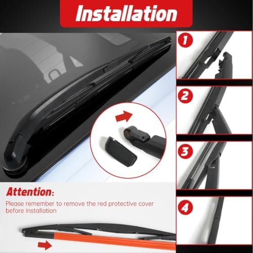 OTUAYAUTO Rear Wiper Arm Blade Set Replacement for Toyota Prius 2003-2009