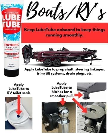 LubeTube 4oz O-Ring Grease (2-Pack) – Stops Leaks on Pump & Filter Seals – Non-Sticky Synthetic Grease for Pool Equipment, Plumbing, RV & Marine – PFAS-Free, Food-Grade, Made in USA