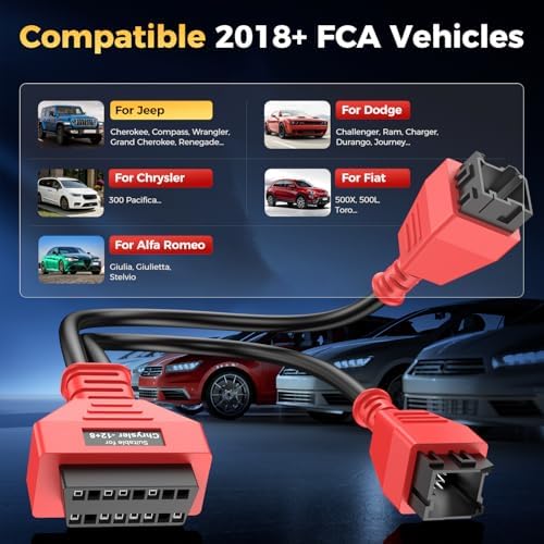 OBD2 12+8 Adapter for Chrysler, 12 8 OBD II Security Gateway Bypass Cable