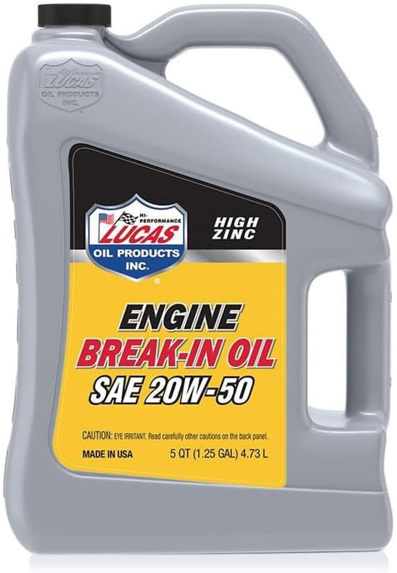Lucas Oil 10636 SAE 20W-50 Engine Break-in Oil - 5 Quart (Pack of 3)