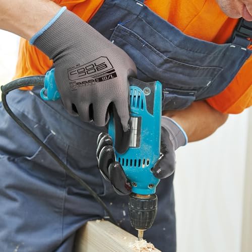 COOLJOB 10/20 Pair Safety Work Gloves for Men Women Non-slip, Nitrile Rubber Coated Working Garden Yard Gloves Bulk with Grip