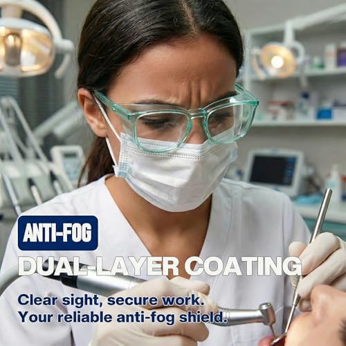 MORK&SUKY Safety Glasses, Stylish Goggles With No Fog Lense, Alternatives To Regular Protective Eyewear For Lab and Nursing.