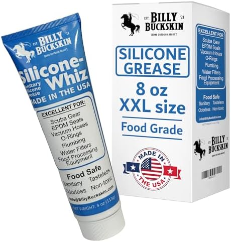 Billy Buckskin 8oz XXL Silicone-Whiz Food Grade Silicone Grease, O Rings