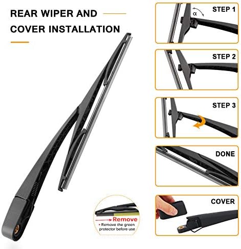 AUTOBOO Rear Wiper Arm Blade Replacement for Hyundai Tucson 2010-2015