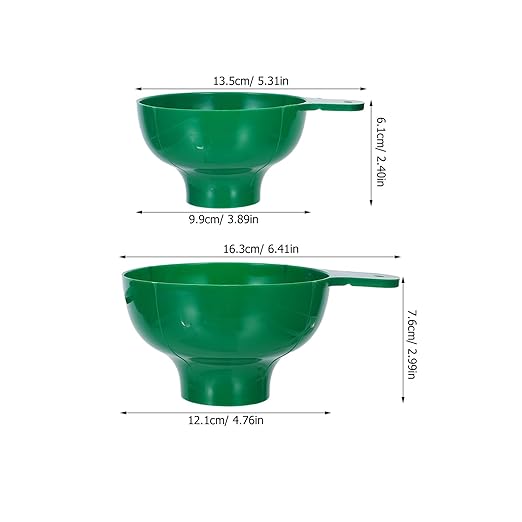 Alipis Wide Mouth Kitchen Funnel Set for Mason Jars and Bottles 6.41X4.76X2.99 Inch Plastic Canning Funnels for Jam Oil Salad Dressing and Beverage Transfer