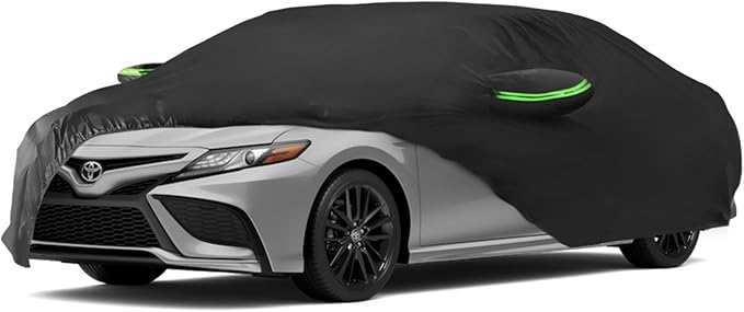 Proadsy Car Cover for Toyota Camry 1996-2024 2025 2026, Waterproof All Weather for Automobiles, Windproof Snowproof Rain Hail Sun UV Protection Full Outdoor Indoor Exterior Car Covers, Black