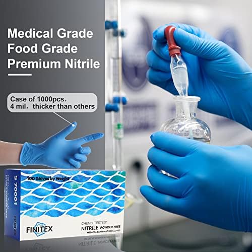 FINITEX Nitrile Disposable Medical Exam Gloves 4mil 100PCS Food Glove