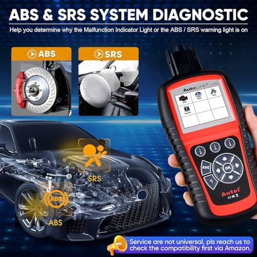 Autel AutoLink AL619 OBD2 Scanner, ABS SRS Warning Light Diagnostic Tool