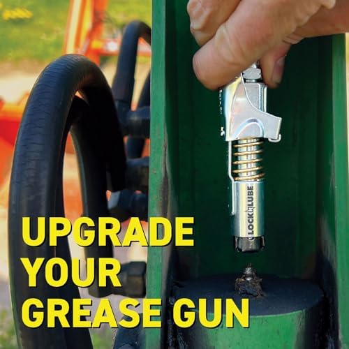 LockNLube Locking Grease Gun Coupler, 1/8-Inch NPT, Rated To 10,000 PSI