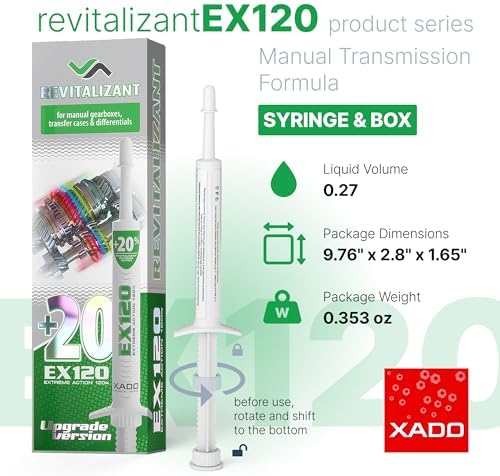 XADO EX120 Manual Transmission Fix - Treatment for Stick Shift Gearboxes, Transfer Cases & Differentials | Friction Modifier Additive - Repairs Sticking, Shudder and Slipping
