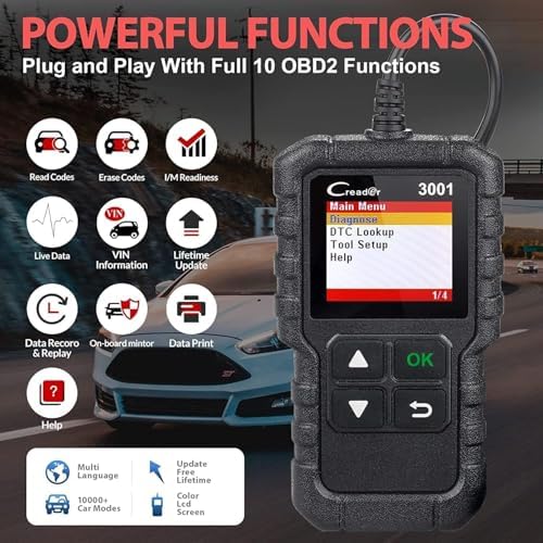LAUNCH Creader 3001 OBD2 Scanner, Check Engine Code Reader, Lifetime Update