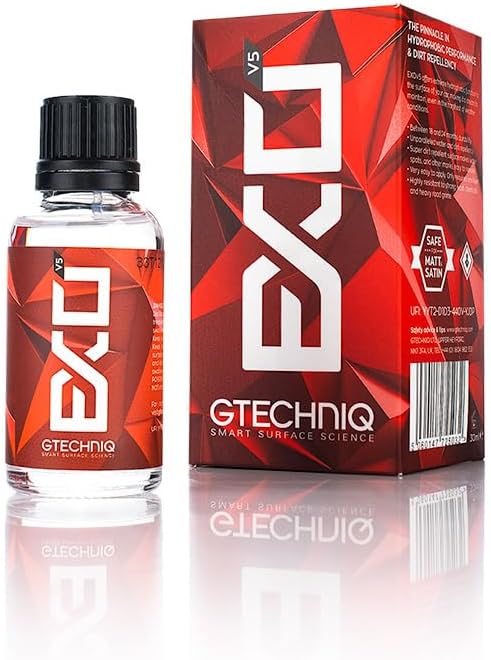 The Rag Company Gtechniq - EXOv5 & Crystal Serum Light Bundle - 30ml - Ceramic Coating Paint Protection Add Gloss, Resist Swirls, Repel Dirt & Contaminants - Ultra-Durable High Gloss