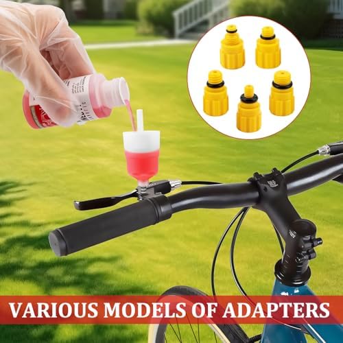Brake Bleed Kit for Shimano, TEKTRO, TRP Hydraulic Disc Brakes, Brake Fluid Bleeder Kit with180ML Mineral Oil Brake Fluid for MTB/Road Bike Brake
