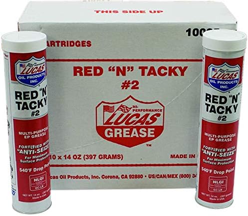 Stens Lucas Oil Red N Tacky Grease, (10 Pack)
