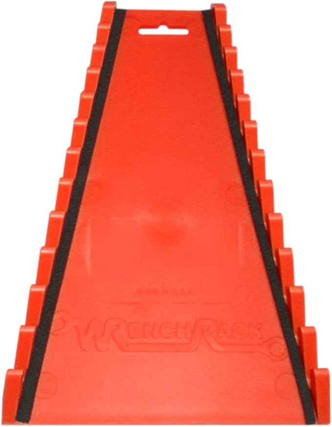 Protoco 2060 Reverse 12 piece Wrench Rack, Tool Organizer for Tool Box, Tool Cart or Wall Mounted, Orange