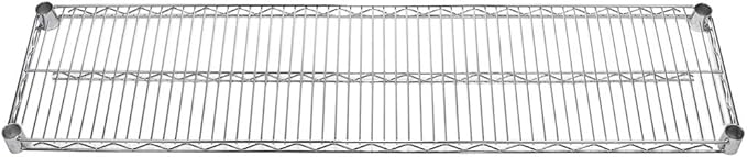 Shelving Inc. 12" d x 48" w Chrome Wire Shelving with 2 Tier Shelves, Weight Capacity 800lbs Per Shelf