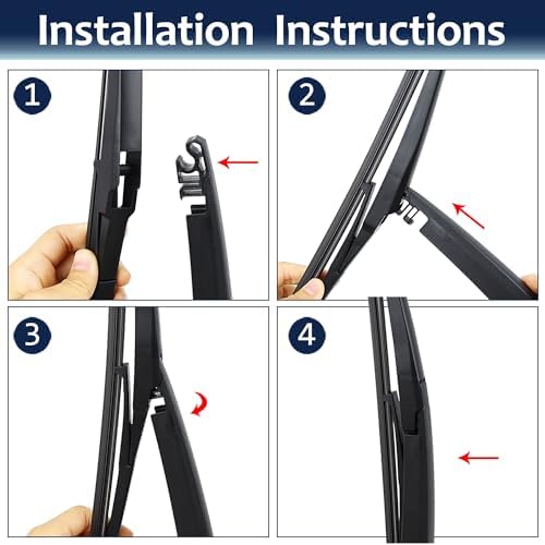 X AUTOHAUX Rear Windshield Wiper Blade Arm Set for Kia Sorento 10-14