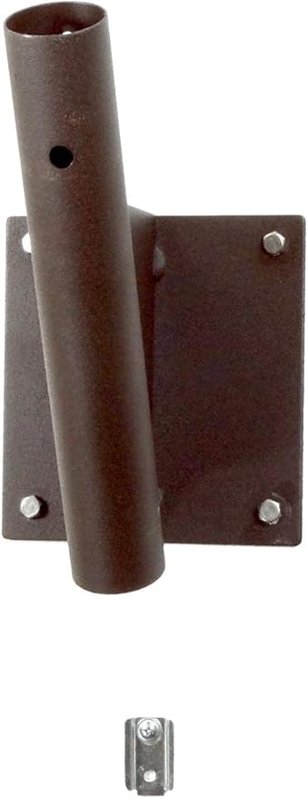 HydroMist Oscillating Wall Mounted Outdoor-Rated Fan, 3-Speed Control on Cord, Alum Fan Blade, Mounting Bracket and Black Cover Included, Residential/Commercial, 24”, Dark Brown
