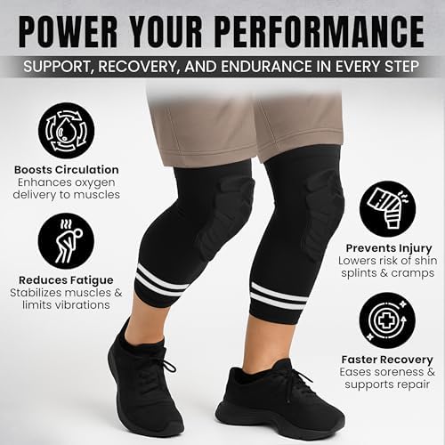 Dirt Defence Basketball Knee Pads - 2Pcs Large Size Padded Knee Compression Sleeve for Legs - EVA Shock-Absorbing Support for Sports Training and Recovery - Volleyball, Soccer, Weightlifting, Baseball - Large