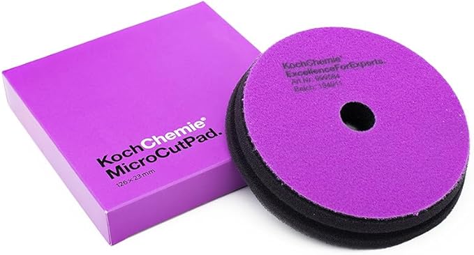 Koch-Chemie - Micro Cut Pad V2 - Special Sponge for Removing Fine Scratches, Holograms, and Polishing Marks; High Stability; Long-Lasting Compression Hardness; Contours Easily (126mm x 23mm) (Hard)