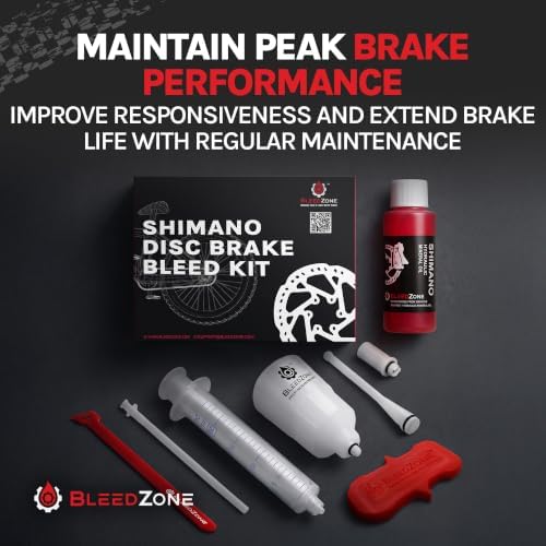 BleedZone Hydraulic Brake Bleed Kit, Shimano Compatible, 60ml Mineral Oil