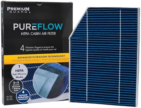 PureFlow HEPA Cabin Air Filter PC99458HX | Fits 2018-2024 BMW X3, 2019-2025 330i xDrive, 330i, 2022-2025 i4, 2019-2025 X4, 2020-2025 Toyota GR Supra, 2021-2025 BMW 430i