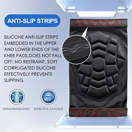 SZKANI Knee Pads Compression Leg Sleeve Knee Sleeve for All Sports Wrestling Protector Gear, 1 Pair of Knee Paded