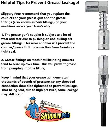 90 Degree Grease Coupler Snaps on to Grease Fittings in Tight Spaces