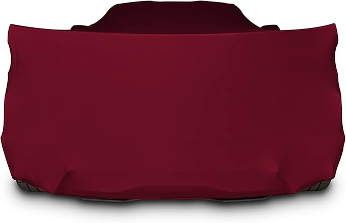 SR1 Performance USA Ultraguard Corvette Car Cover Custom Fit for C8 Corvette (2020-2026) – Indoor Stretch Satin Dust Protection, Soft Breathable Snug Fit (Dark Red)