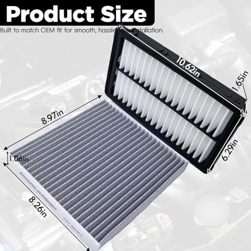 28113-L1000 97133-L1000 Cabin & Engine Air Filter with Activated Carbon Set