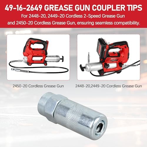NyxVeil 49-16-2649 Grease Gun Coupler for Milwau-kee M-12 M-18