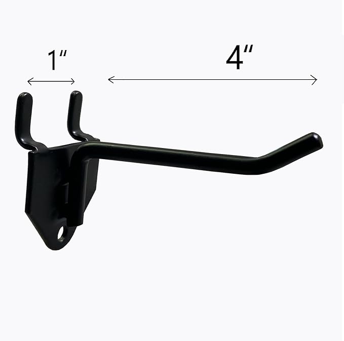 NectaCol 30 Packs 4" Long Metal Pegboard Hooks, Standard Hooks is Fit to Any Pegboard Panels