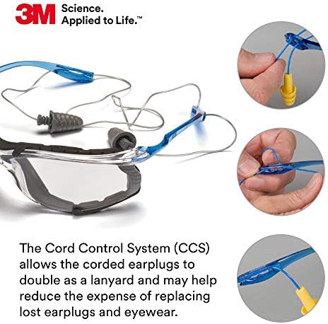 3M Safety Glasses, Virtua CCS, Indoor/Outdoor Mirrored Lens, Blue Frame
