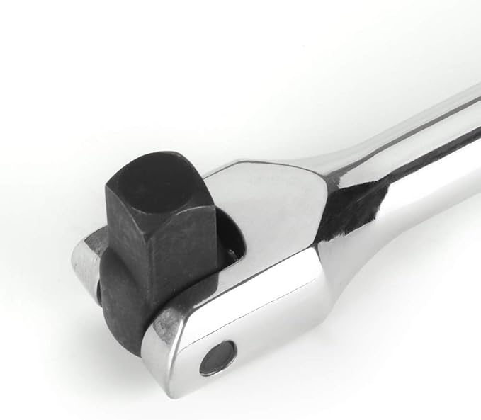 FLZOSPER 1/2-Inch Drive Premium Extension Breaker Bar | 15" Length | Heavy Duty CR-V Steel | 180° Rotating Flex Cr-Mo Head | Spring-Loaded Detent Ball Great for Automotives, Nuts and Bolts